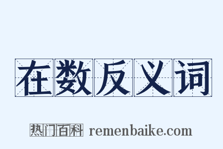 在数反义词是什么意思的图片
